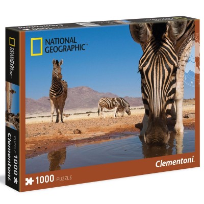 Puzzle 1000 pièces national geographic - zebra - cle39356.5  Clementoni    222047
